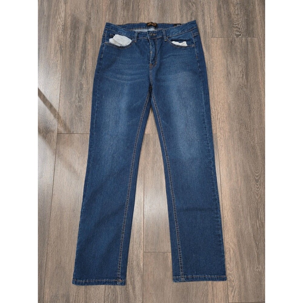 Ring of Fire Slim Fit Jeans Mens 36x30 Dark Blue Wash Denim Pants